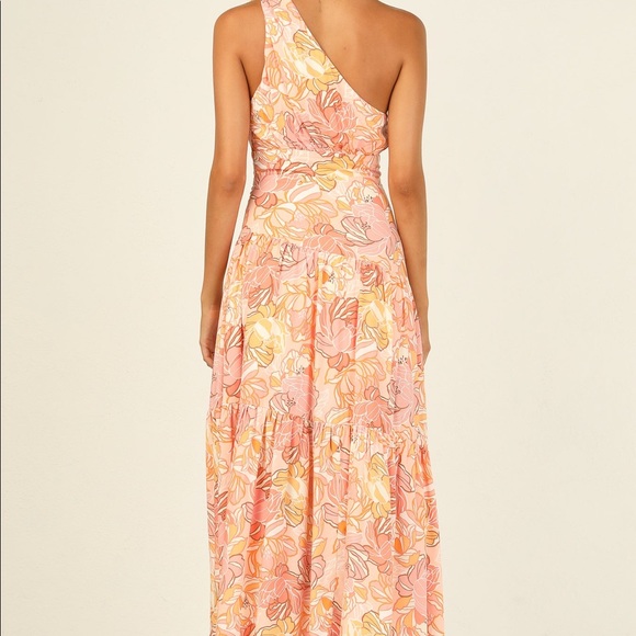 NWT Runway Scout floral one shoulder midi dress - Picture 5 of 5